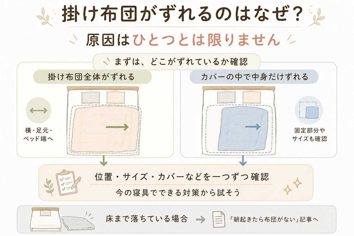 掛け布団がずれるのはなぜか解説