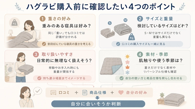 ハグラビ購入前の4つのチェックポイント