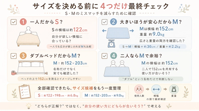 サイズ選びで確認したい4つのミスマッチ防止チェック